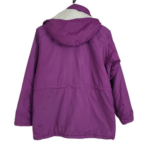 LL Bean Penobscot Parka Thinsulate Vintage Purple Winter Removable Hood Womens L - Picture 11 of 12